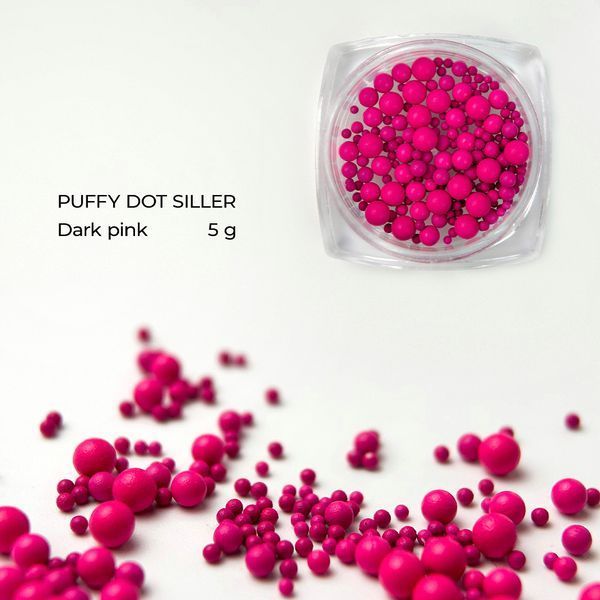 Puffy Dot Siller DARK PINK, 5 g (намистинки для декору) FL05 фото