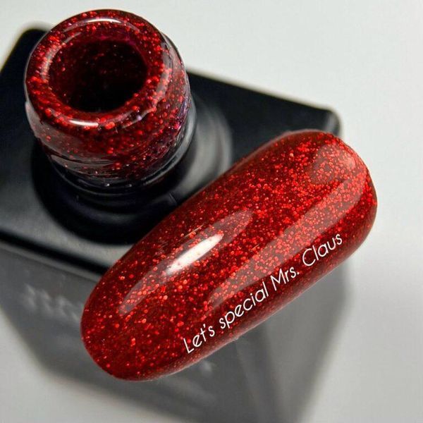 NAILSOFTHEDAY Let&rsquo;s special Mrs. Claus&ndash; насыщенно-красный с мелким шимером, перекрывающийся в один слой, 10 мл 4853 фото