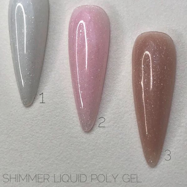Жидкий полигель с шиммером Crooz SHIMMER Liquid Polygel №01, 15 мл N8016803 фото