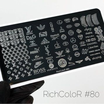 Пластина для стемпинга RR-80 на пластиковой основе N03253 фото