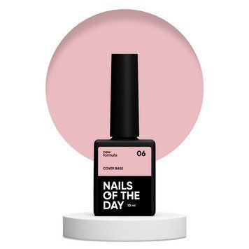 База для нігтів Nailsoftheday Cover base NEW Formula 06 &mdash; нюдово&ndash;персикове, 10 мл 54766 фото