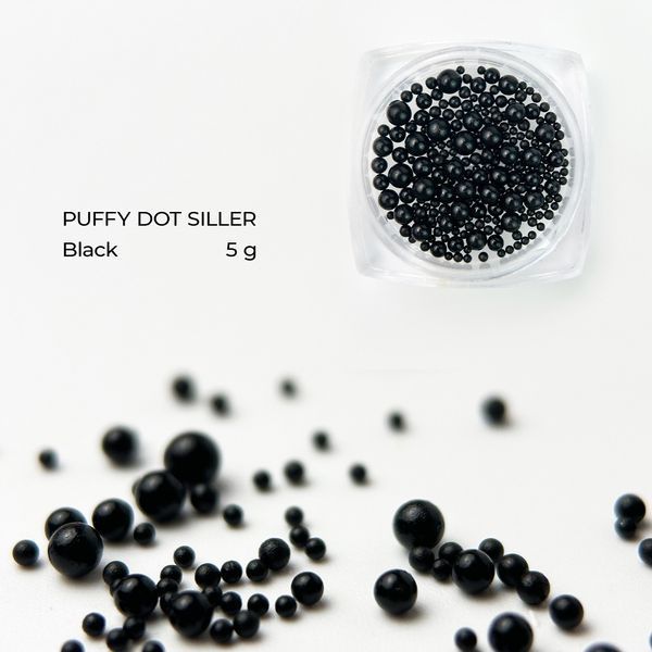 Puffy Dot Siller BLACK, 5 g (намистинки для декору) FL06 фото