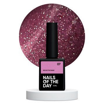 Світловідбиваюча база для нігтів NAILSOFTHEDAY Reflective 07, 10 мл 98787432 фото