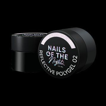 NAILSOFTHENIGHT Reflective Polygel 02 - бледно-розовый жидкий светоотражающий полигель, 15 48265002 фото