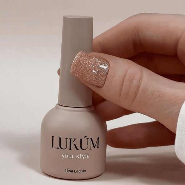 Світловідбивний гель лак Lukum Caramel Collection №01 10 мл N09467 фото
