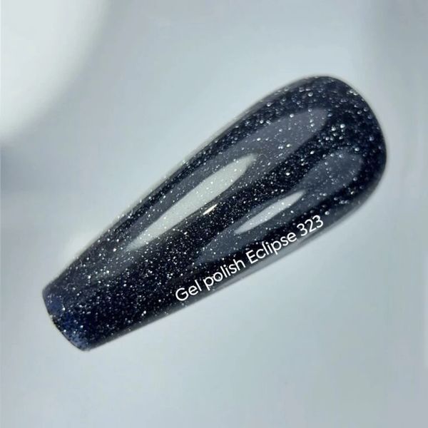 NAILSOFTHEDAY Gel Polish Eclipse &mdash; чорно-синій світловідбиваючий гель&ndash;лак для нігтів, 10 мл 4825522300003 фото