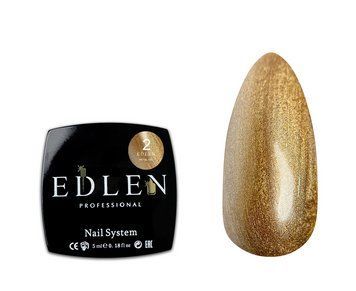 Гель-фарба для нігтів EDLEN. Metal Gel №2 Gold, 5 мл, золото N00452 фото