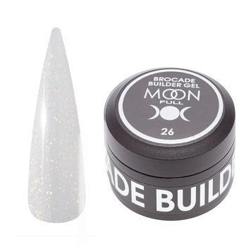 Гель для наращивания ногтей Moon Full Brocade Builder Gel с талью №26, 30 мл 49320 фото