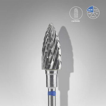 Твердосплавная фреза Шишка (снятие) с синей насечкой Staleks Pro EXPERT 6 х 14 мм FT110B060/14 фото