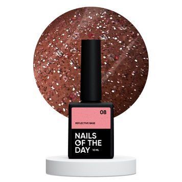 Світловідбиваюча база для нігтів NAILSOFTHEDAY Reflective 08, 10 мл 1187432 фото