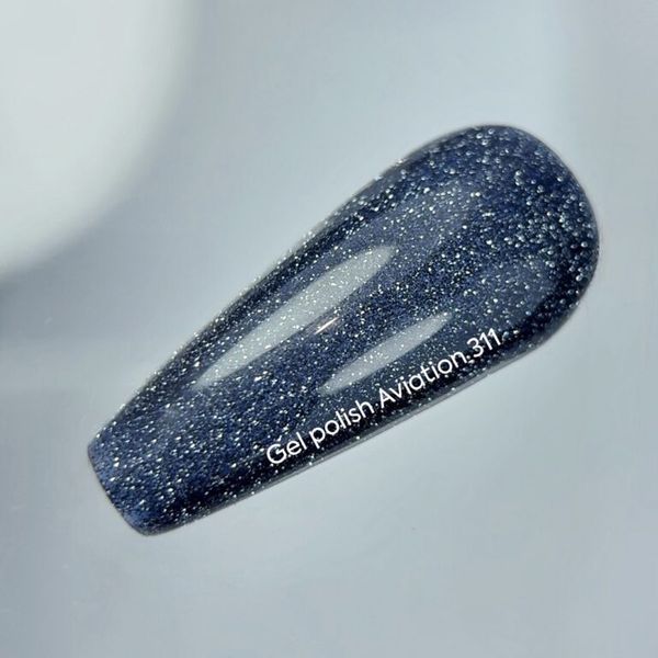 NAILSOFTHEDAY Gel Polish Aviation - сине-серый светоотражающий гель-лак для ногтей, 10 мл 4825522100009 фото