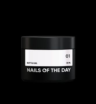 Гель NAILSOFTHEDAY Bottle gel №01 надміцний гель для нігтів білий, 30 мл 4828131 фото