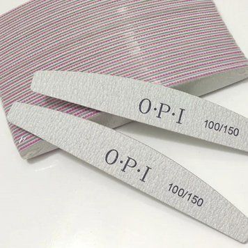 Пилка для ногтей OPI полукруг 100/150 упаковка (25 шт) N08765 фото