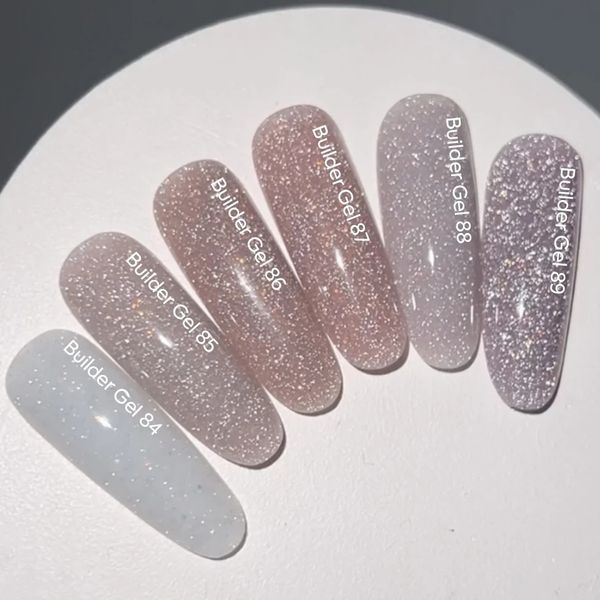 NAILSOFTHEDAY Builder gel 84 - молочный с опаловым блеском светоотражающий гель для наращивания, 15мл 4823684 фото