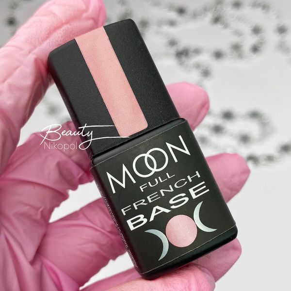Уценка! MOON FULL Baza French №16 - база для гель лака, 8 мл. (розовый с мелким Шиммером) N03112 фото