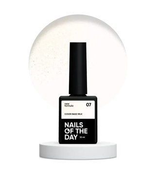 Камуфлирующая база для ногтей NAILSOFTHEDAY NEW Formula Cover base milk shimmer 07, 10 мл 177855 фото