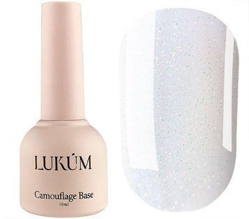 Камуфлирующая база Lukum Glitter Rubber Base №01, 10 мл 01920 фото