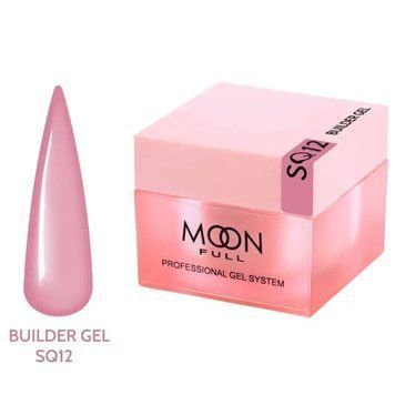 Гель для наращивания Moon Full Builder Gel 30ml №SQ12 пастельно-розовый без HEMA и TPO, гипоаллергенный SQ12 фото