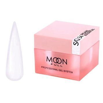 Моделюючий гель для нігтів без HEMA та TPO Moon Full Pearl Builder Gel SQ34 Сріблястий шовк, 30 мл SQ34 фото