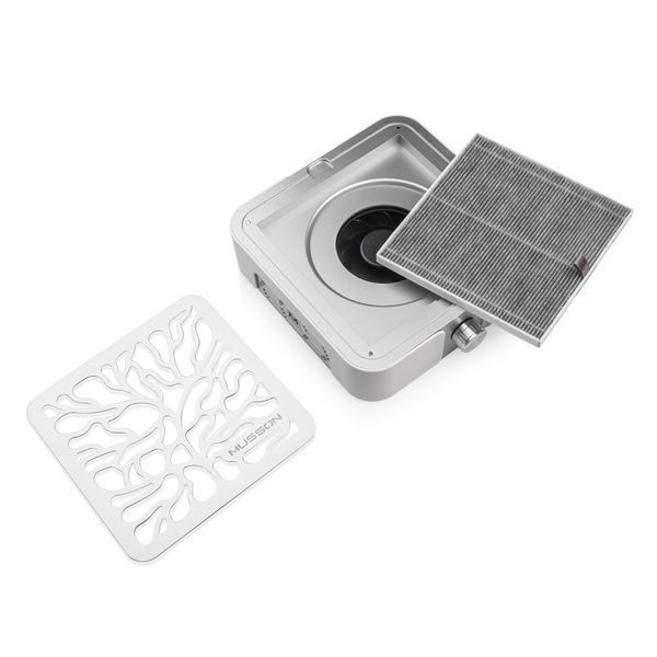 Витяжка Musson X3 SILVER з вугільним НЕРА-фільтром 72W для манікюру та педикюру, silver MSX3 фото