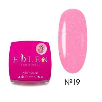 Гель для наращивания Edlen Builder Builder Gel Princess №19 с шиммером (ярко-розовый),15 мл 000133199 фото