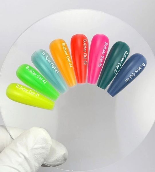 NAILSOFTHEDAY Builder gel 46 - насыщенно-розовый гель для наращивания, 15мл 4823646 фото