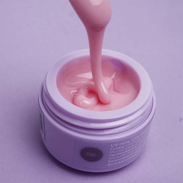 UV гель для наращивания TUFI profi PREMIUM Builder Gel 06 French Pink 15 г 226582 фото