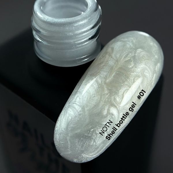 NAILSOFTHENIGHT Shell bottle gel 01 &mdash; сверхпрочный жидкий ботл-гель с функцией самовыравнивания с жемчужным эф 765435 фото