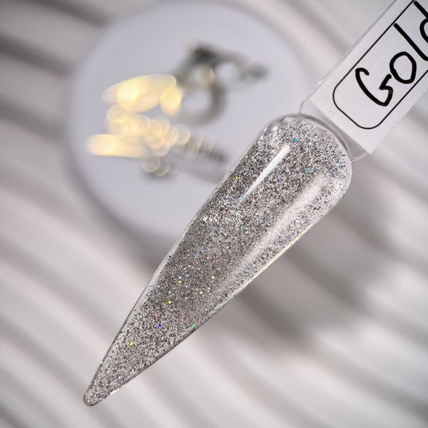 Гель для наращивания ногтей JS Gold Rainbow Reflective, 15 г N006711 фото