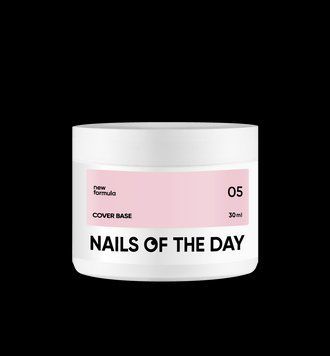 База для нігтів Nailsoftheday Cover base NEW Formula 05 &mdash; напівпрозоре пудрово&ndash;рожеве, 30 мл 547662 фото