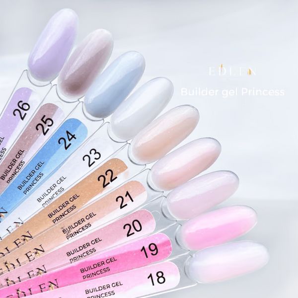 Гель для наращивания Edlen Builder Builder Gel Princess №18 с шиммером (нежно-розовый),15 мл 0001331818 фото