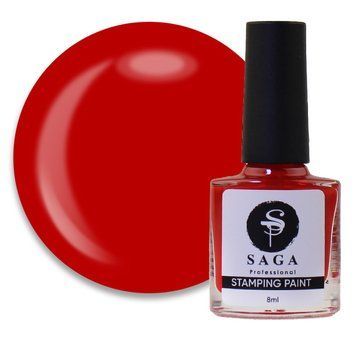 Лак для стемпінгу Saga Stamping paint №28, 8 мл (червоний) N015876 фото