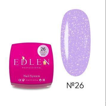 Гель для наращивания Edlen Builder Builder Gel Princess №26 с шиммером (легкий фиолетовый),15 мл 0001330626 фото