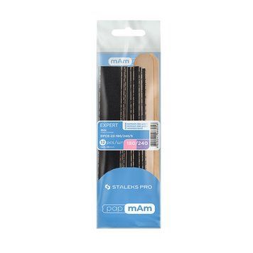 ЗМІННІ ФАЙЛИ PAPMAM 10 ШТ ТА ДЕРЕВ'ЯНА ОСНОВА 2 ШТ 180/240 ГРИТ STALEKS PRO EXPERT 22 DFCE-22-180/240/5 фото