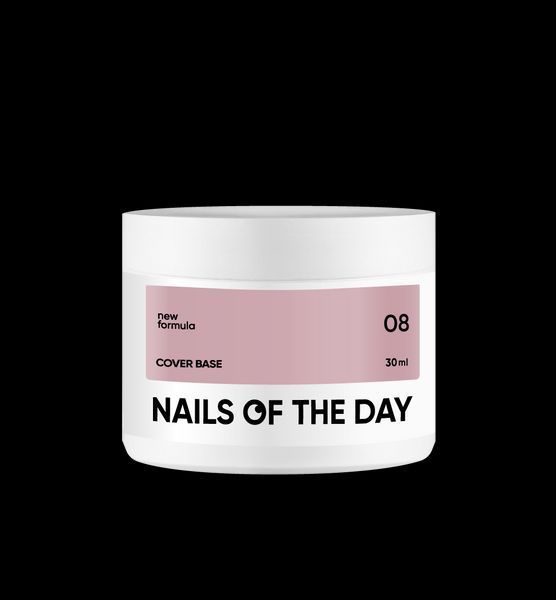 База для ногтей Nailsoftheday Cover base NEW Formula 08 - полупрозрачное пудро-розовое, 30 мл 547662 фото