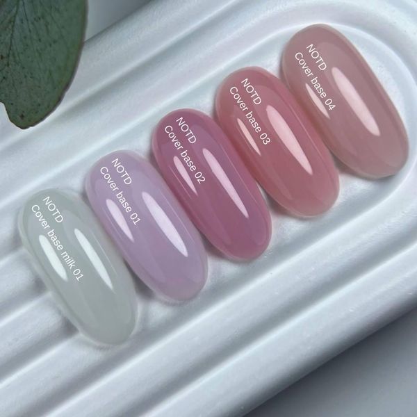 База для ногтей Nailsoftheday Cover base NEW Formula 08 - полупрозрачное пудро-розовое, 30 мл 547662 фото