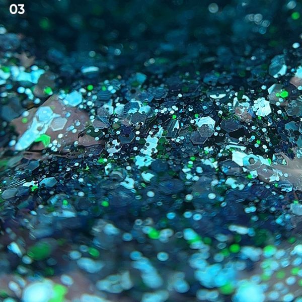 NAILSOFTHENIGHT Brokat gel 03 &mdash; дизайн гель с брокатом и глитером для ногтей, 5мл N00654567 фото