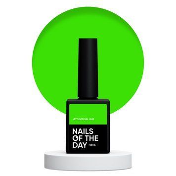 Уценка! NAILSOFTHEDAY Let&rsquo;s special lime &ndash; особый неоново-салатовый гель лак, перекрывающийся в один слой, 10 мл W48204146 фото