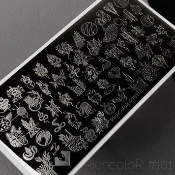 Пластина для стемпінгу RR-101 на пластиковій основі N773007 фото