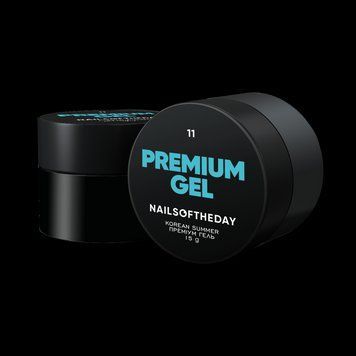 NAILSOFTHEDAY Premium gel 11 &ndash; голубой строительный гель для ногтей, 15 мл 48579 фото