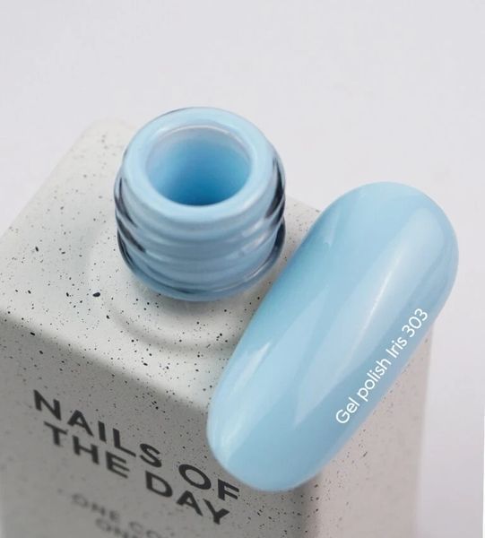Гель-лак NAILSOFTHEDAY Gel polish Iris &mdash; небесно-блакитний гель&ndash;лак для нігтів, що перекриває в один шар, 10 мл 927015 фото