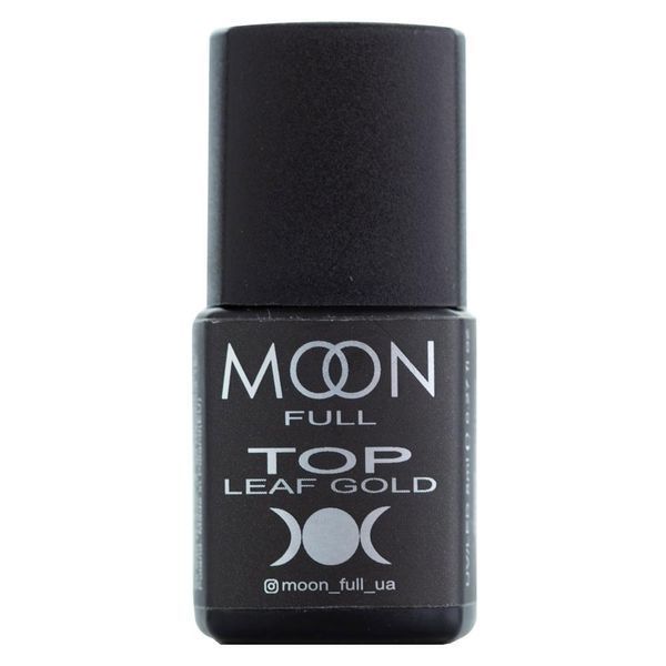 Топ для ногтей MOON FULL Top leaf gold (без липкого слоя) 8 мл. N04155 фото