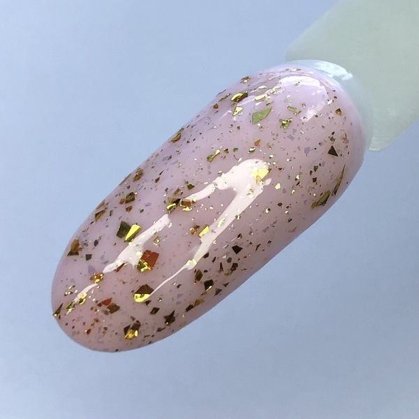 Топ для ногтей MOON FULL Top leaf gold (без липкого слоя) 8 мл. N04155 фото