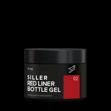 Гель для наращивания ногтей Siller Red Liner Bottle Gel №02 456472 фото