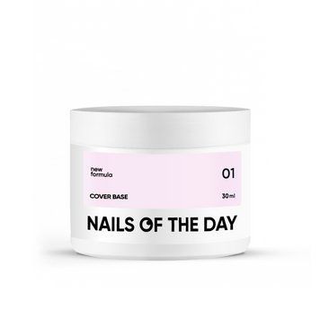 База для нігтів Nailsoftheday Cover base NEW Formula 01 &mdash; ніжно-рожеве, 30 мл 547611 фото