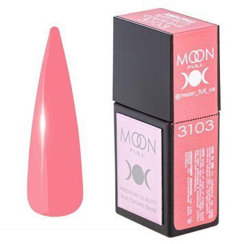 Уценка! Цветная база для ногтей Moon Full Amazing Tutti Frutti № 3103 нежно-кораловая, 12 мл W12458 фото