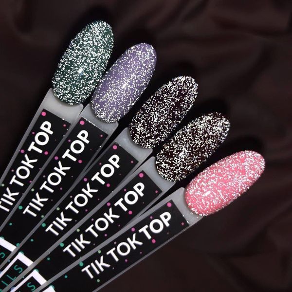 Топ для нігтів світловідбиваючий Kira Nails Tik Tok без липкого шару 6 мл N03738 фото