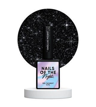 NAILSOFTHENIGHT Deniels gel polish &mdash; пігментований чорний зі срібним шиммером світловідбиваючий гель&ndash;лак для нігтів, 10 мл 48264202 фото
