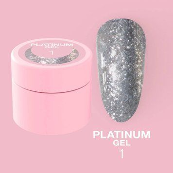 Блискітки для нігтів Luna Platinum Gel №1 5ml 75383 фото