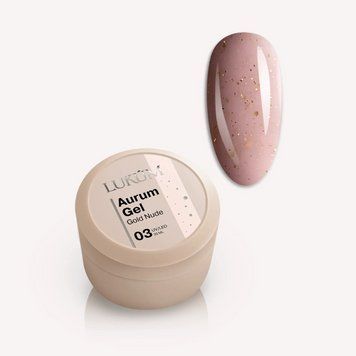 Гель для наращивания ногтей Lukum Aurum Gel Gold Nude №03, 30 мл N10545 фото